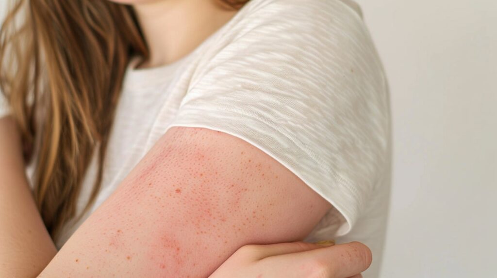 Красные пятна на коже — это аллергия?